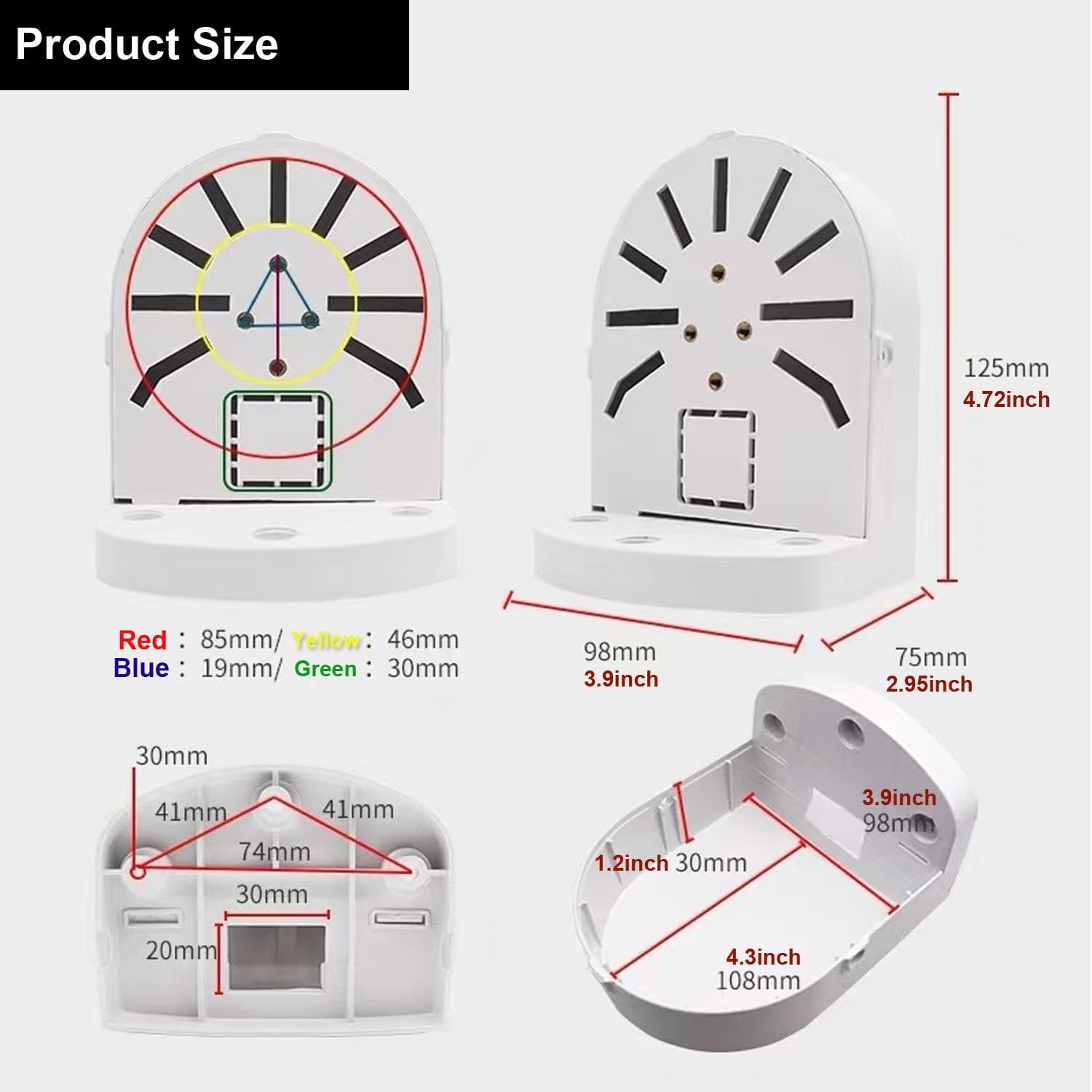 2 cajas de unión para cámara de cúpula de seguridad, soporte para cámara de vigilancia IP CCTV, soporte para cámaras de vigilancia IP, plástico ABS para interiores y exteriores