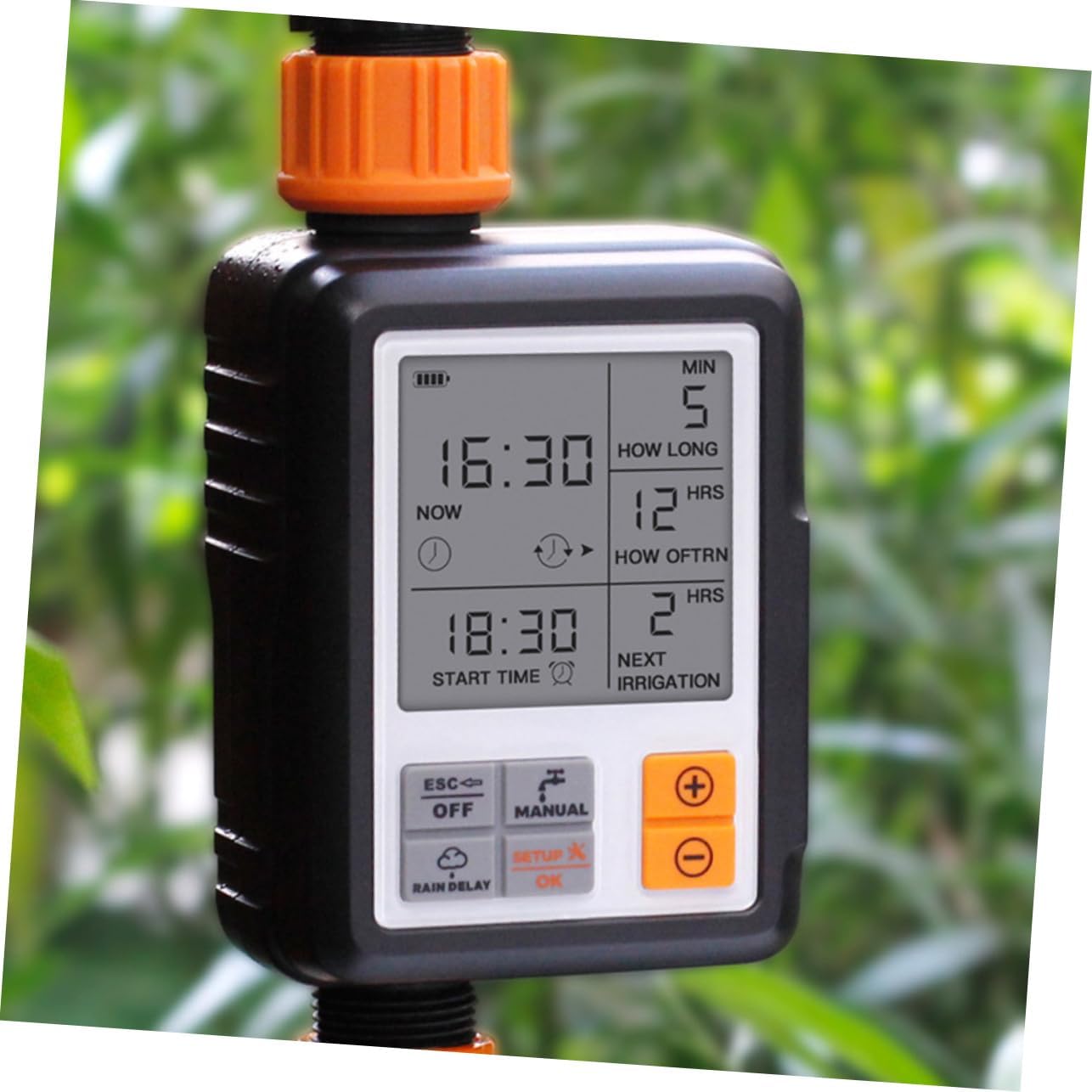 POPETPOP 1set Automatic Garden Watering Timer Digital Display Irrigation Controller for Lawns Plants and Flower Beds Leak Design Lock Function