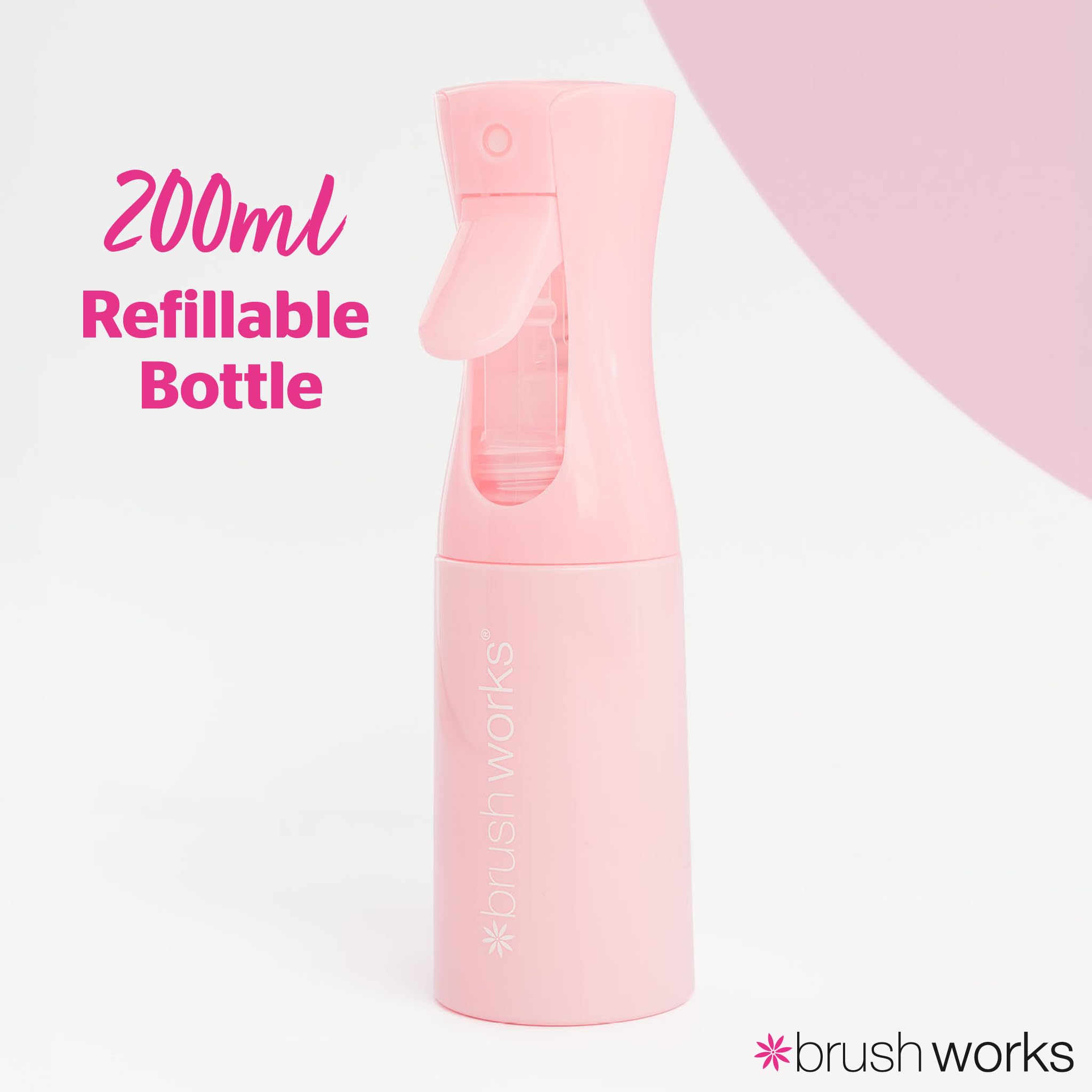 Brushworks Continuous Mist Spray Bottle - różowa