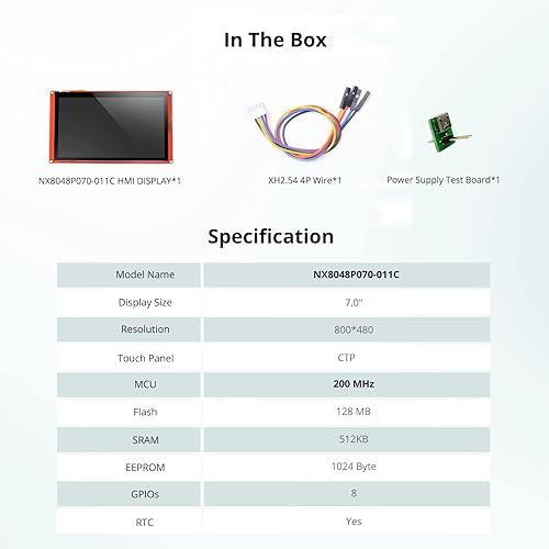 Miniatura 17 de Nextion Pantalla táctil resistiva LCD-TFT LCD-TFT de 10.1 ″ NX1060P101-011R-I 1024 * 600, ampliamente utilizado en dispositivos inteligentes IoT