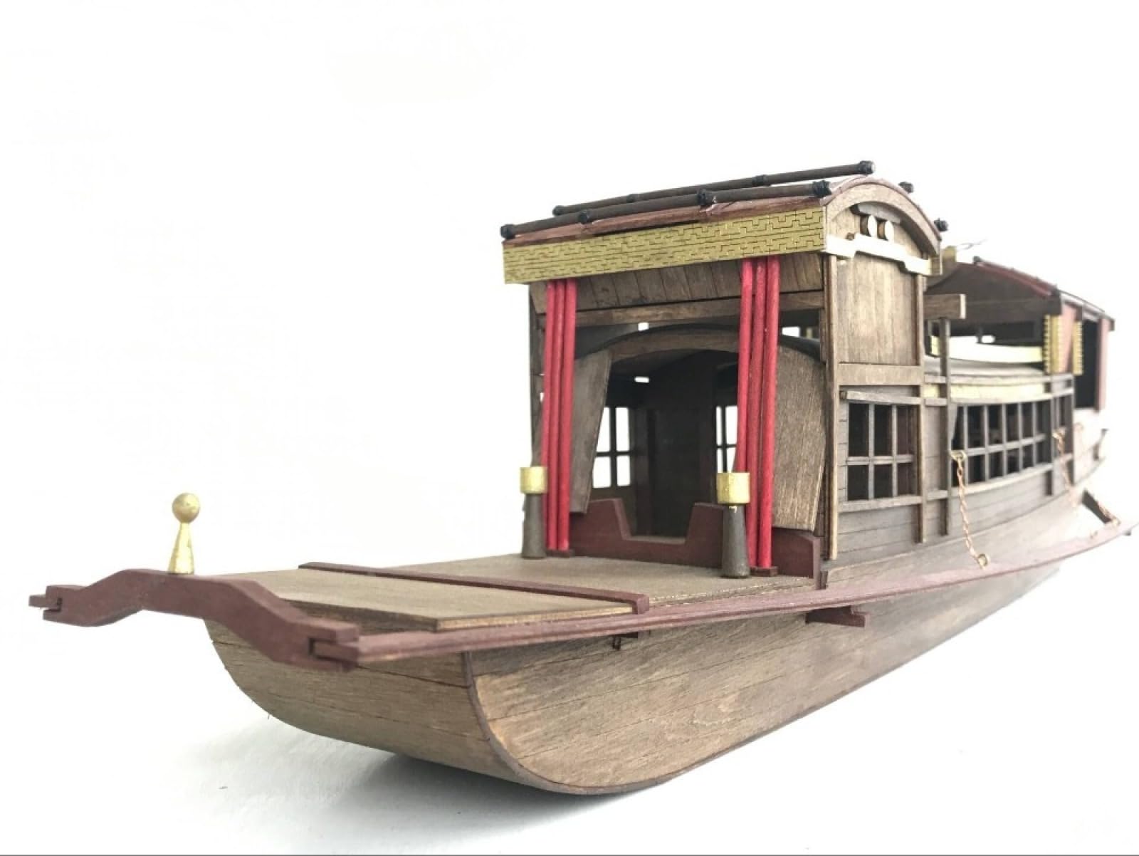 PUCIO Maquetas Barcos Madera 1/50 Jiaxing South Lake Red Boat Boat Kits De Modelo De Madera