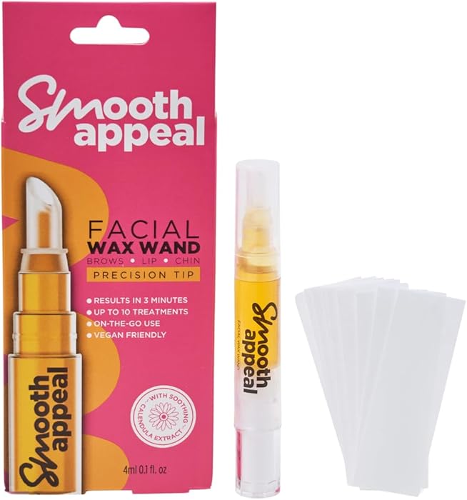Smooth Appeal Facial Wax Wand, Precise & Mess-Free Hair Removal, Enriched with Soothing Calendula Extract, Includes Wax Strips, Ideal for Upper Lip, Brows, Chin, Quick & Easy Heating, On-the-Go Waxing : Amazon.co.uk: Health & Personal Care