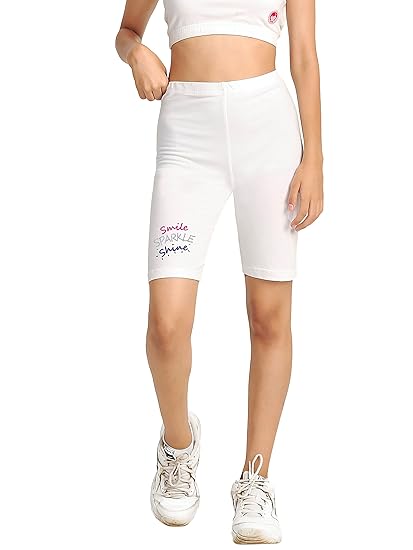 Printed Cycling Shorts for Girls I Kids Tights Shorts for Under Dress, Yoga, Workout, Running, Gym, Jogging