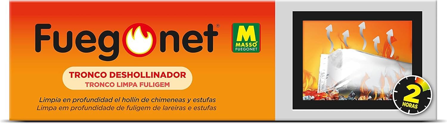 Tronco Deshollinador para Chimeneas y Estufas Listo para su Uso - Listo en 2 Horas | Limpieza Profunda de Hollín, Alquitrán y Resinas | Mejora Rendimiento y Reduce Riesgo de Incendios | Nexum Market