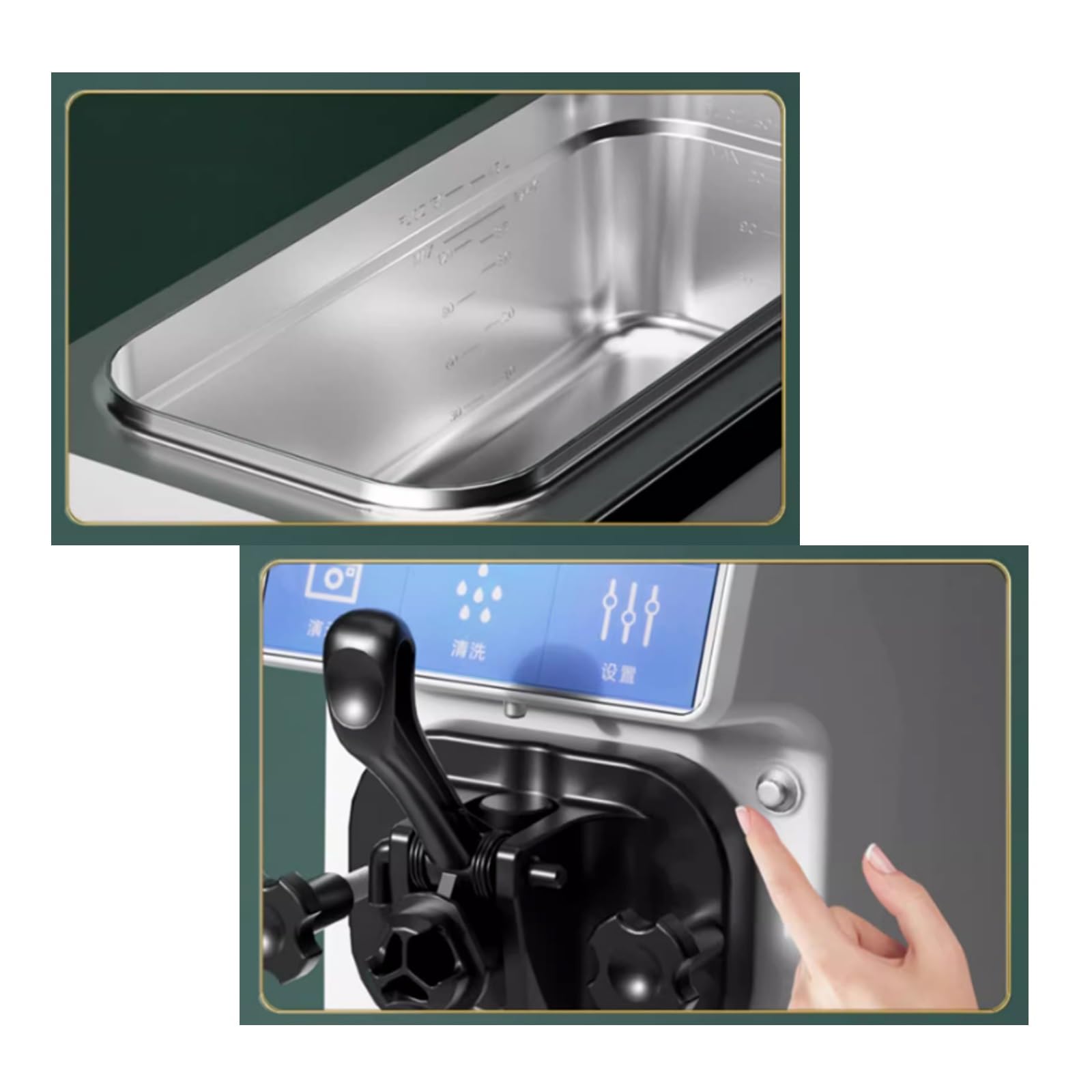 Máquina para Hacer Helados Máquina de Helado Comercial, máquina de Helado pequeña, máquina de Cono Dulce, máquina de Helado de Escritorio Completamente automática Maquina de Helados