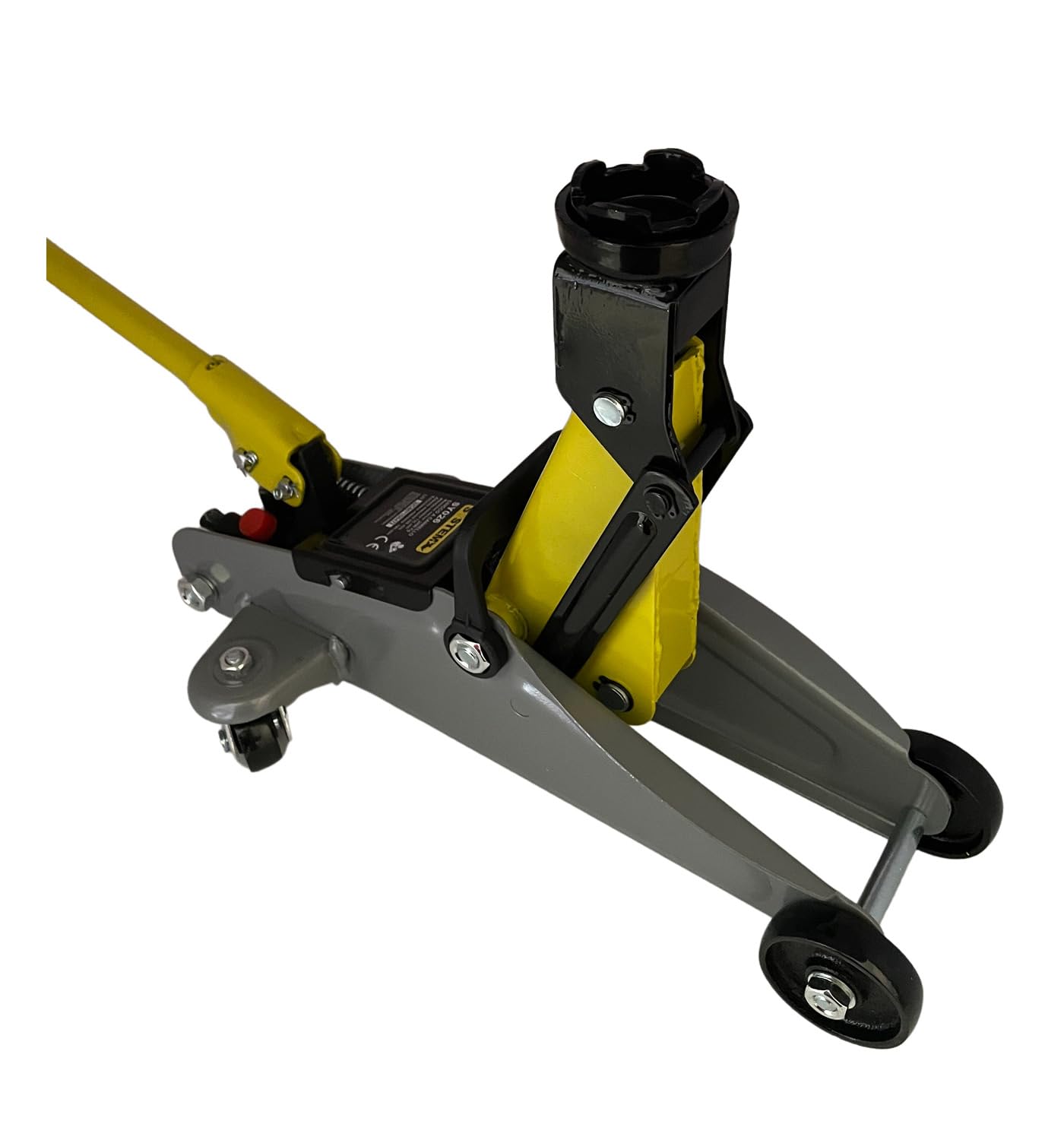 Cric idraulico a carrello da 2 tonnellate, per auto, altezza di sollevamento 135-320 mm, attrezzatura portatile per garage e officina, con custodia