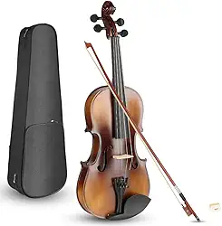 Xalhar Violino 3/4 Profissional Completo com Estojo, Acústico 3/4 Arco Breu Cavalete Mdf Estojo Luxo