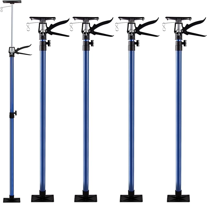 DEUBA® Set of 4 Door Frame Tensioners Telescopic Props with Pressure Plates & Metal Eyelets