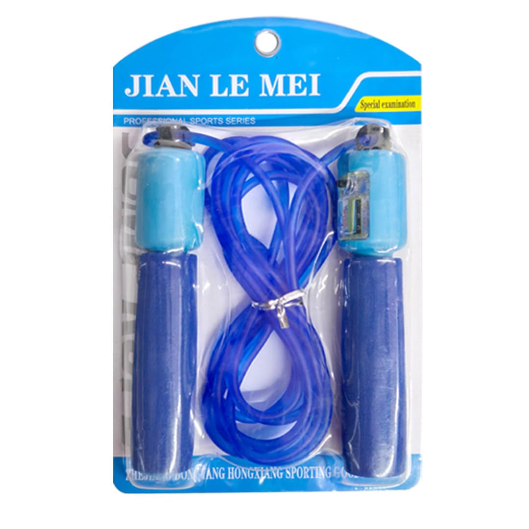 Digital Skipping Jump Rope with Counter Timer for Fitness Best Gifts for Boys and Girls Age 5-10 Year Old (Blue)
