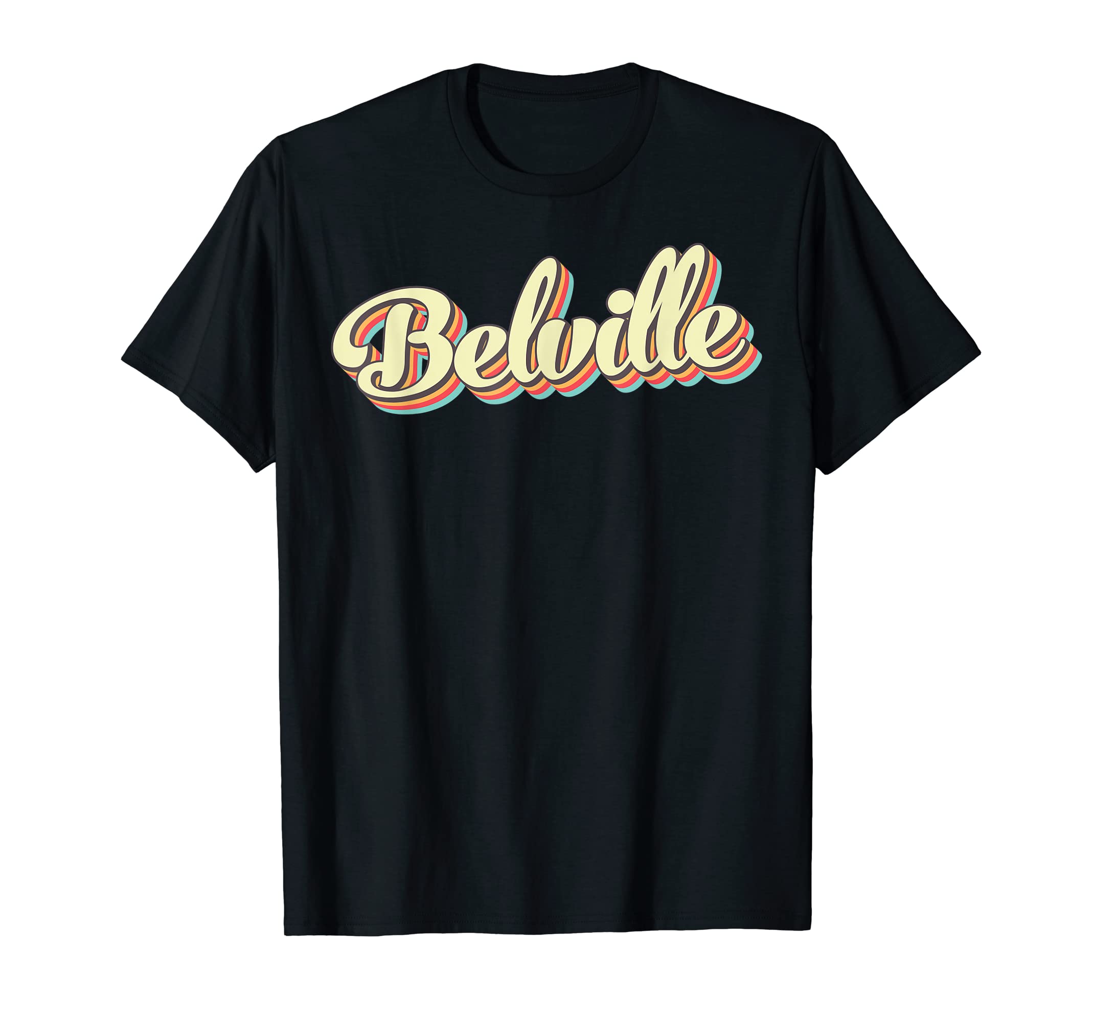 Belville TShirt Retro Art Baseball Font Vintage T-Shirt