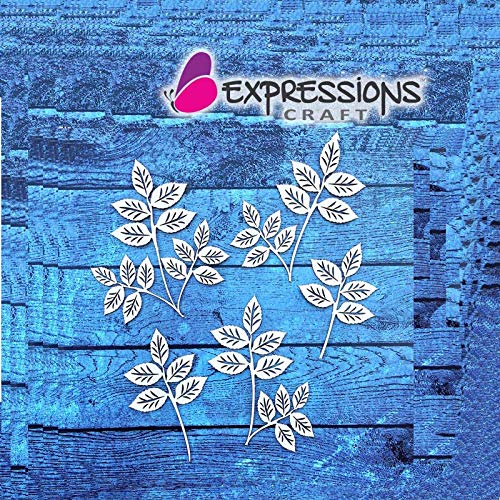 immix Expressions Craft Chipboard Cutouts & Embellishments for Mixed Media/Scrapbooking/Cardmaking & Other DIY Crafts - Rose Leaves…