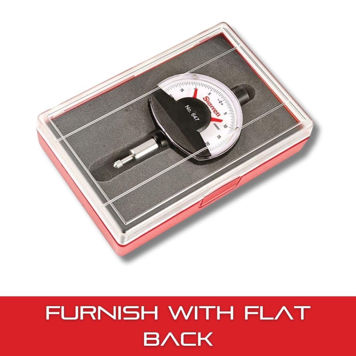 Starrett 647 - Indicatore comparatore di quadrante, 0 cm, graduazione 0 cm, lettura del quadrante 20-0-20