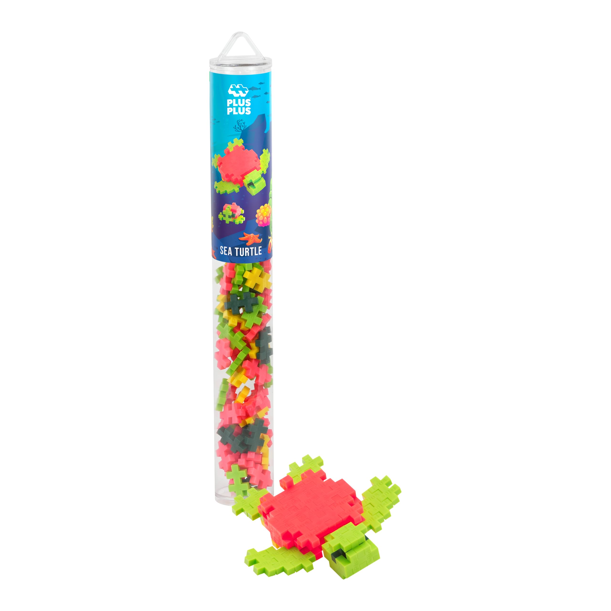 PLUS PLUS Building Blocks Toy - Animal Toys for Kids, Creative Learning Resources and STEM Play for Home and Travel - Girls and Boys Toys Age 5 Plus - Sea Turtle 100 Pieces