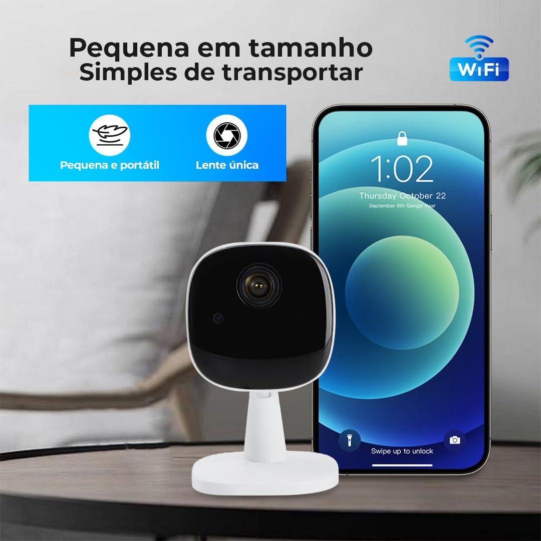 Haiz Câmera de Segurança Interna PIX-Z Smart Compatível com Alexa