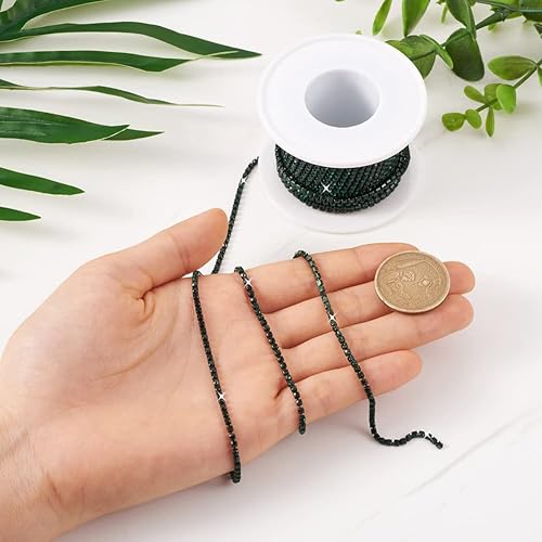 Vista 49 de Fashewelry 6 yardas de diamantes de imitación de cristal de tamaño mixto, oro y plata, bandas de diamantes de imitación de latón transparente