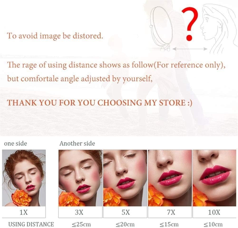 Vergrößerungsspiegel zur Wandmontage für Make-up und Rasur, doppelseitiges rundes Design