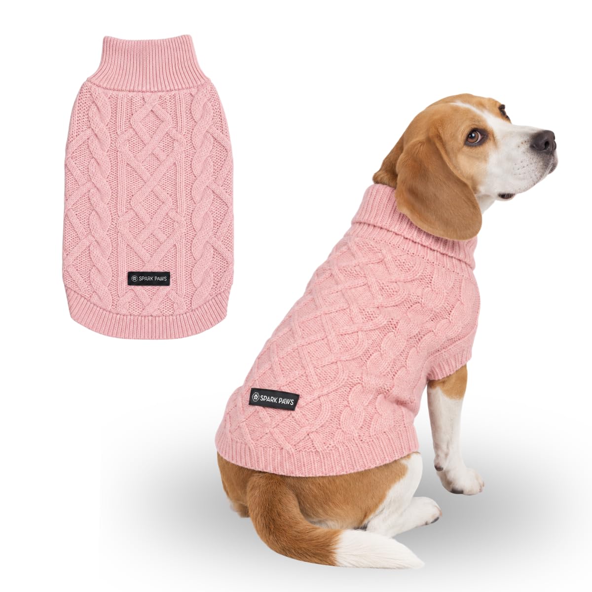 Spark Paws Knit Dog Sweater - Winter Dog Clothes, Small Medium Large