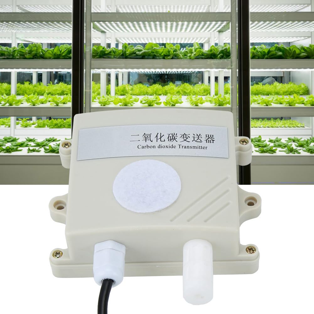 Transmisor de Sensor de CO2 de Alta precisión Monitor de dióxido de Carbono con Amplio Rango de medición 4005000PPm para Cultivo de Flores en invernaderos agrícolas Material de (Salida de Voltaje
