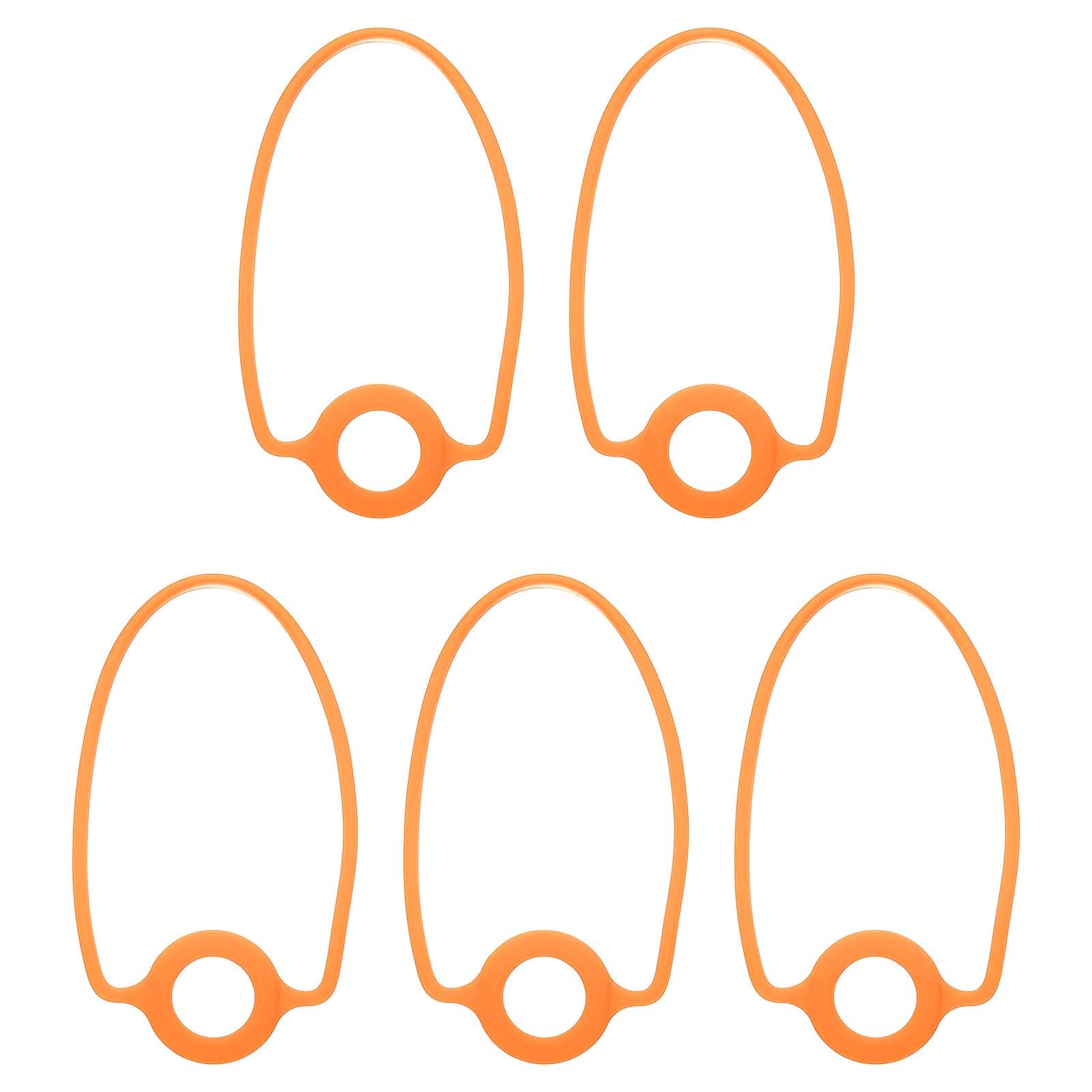 PATIKIL 5Pcs Silicone Water Bottle Lanyard, Reusable Tumbler Strap Water Bottle Handle Holder with Strap for Beverage Carry Traveling Take Out, Orange