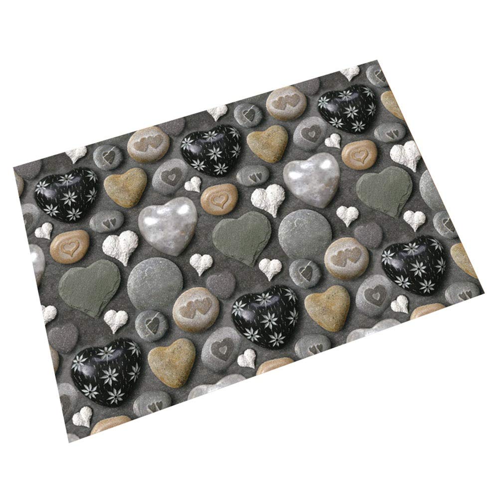 ZRUYI Paillassons Pour Entrée Tapis D'entrée De Cuisine Tapis De Porte Moquettes 3D Couleur Pavé Conception Antidérapant Coussin De Pied, 4 Couleurs Personnalisable (Color : B, Size : 80x200cm)