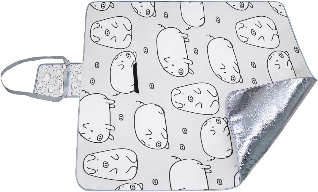 レジャーシート おかしい 豚 ピクニック 折りたたみ 撥水 アウトドア クッション マット コンパクト 花見 運動会 キャンプ 遠足