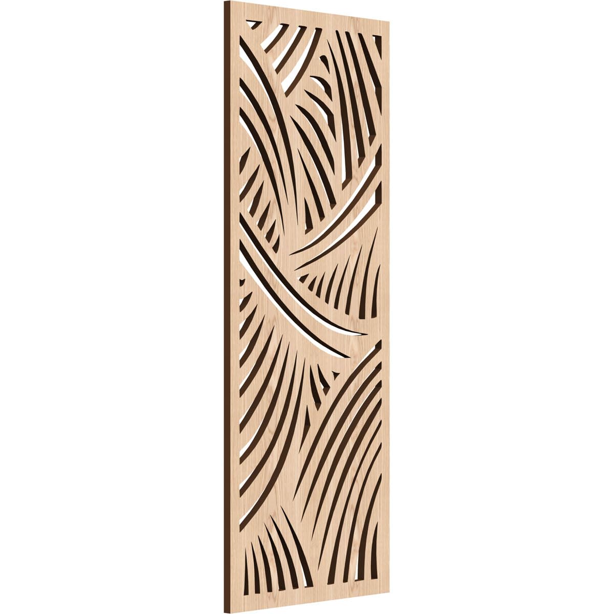 Chester Decorative Pierced Fretwork Wood Wall Panels, 9 3/8"W x 24 3/8"H x 1/4"T, Red Oak