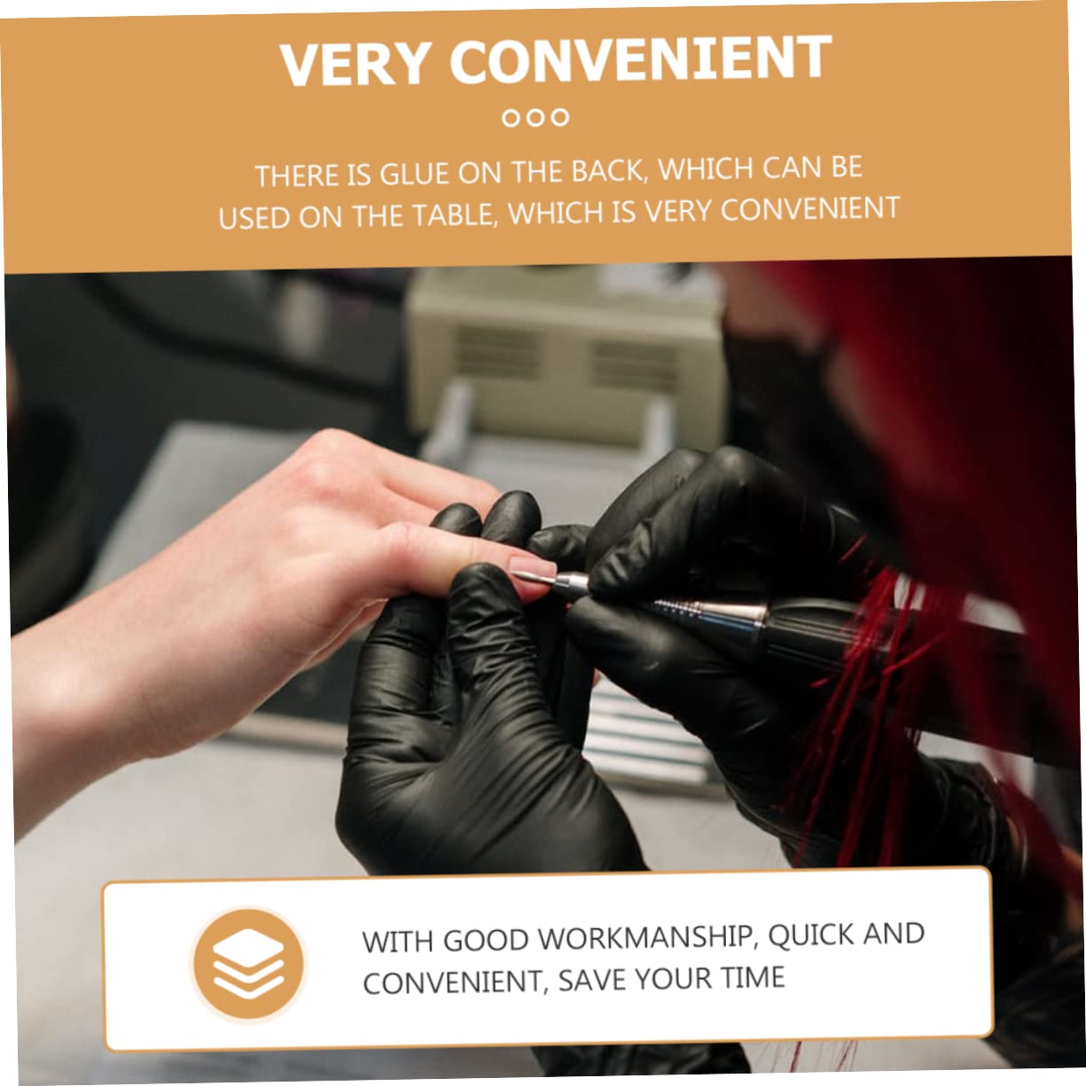 Ipetboom 4pcs Wire Nail Drill Brush Multi-functional Nail Dust Cleaner for Manicure Deep Cleaning Convenient Table Adhesive for Home Salon Use