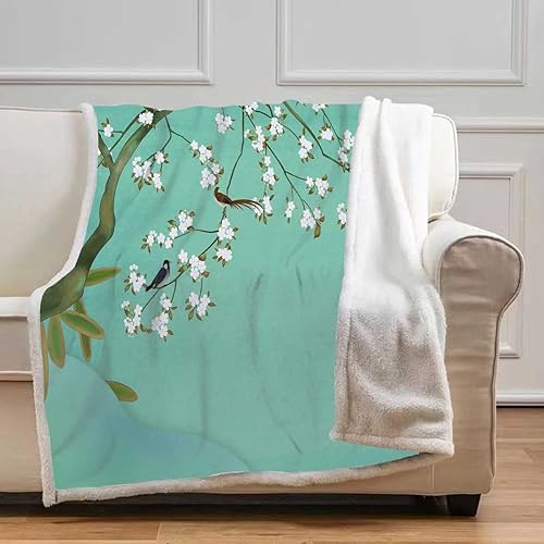 Miniatura 7 de Cobijas Calientes para Invierno - Póster de ilustración retro con diseño de letras inspiradoras, manta de campamento, suave y acogedora para