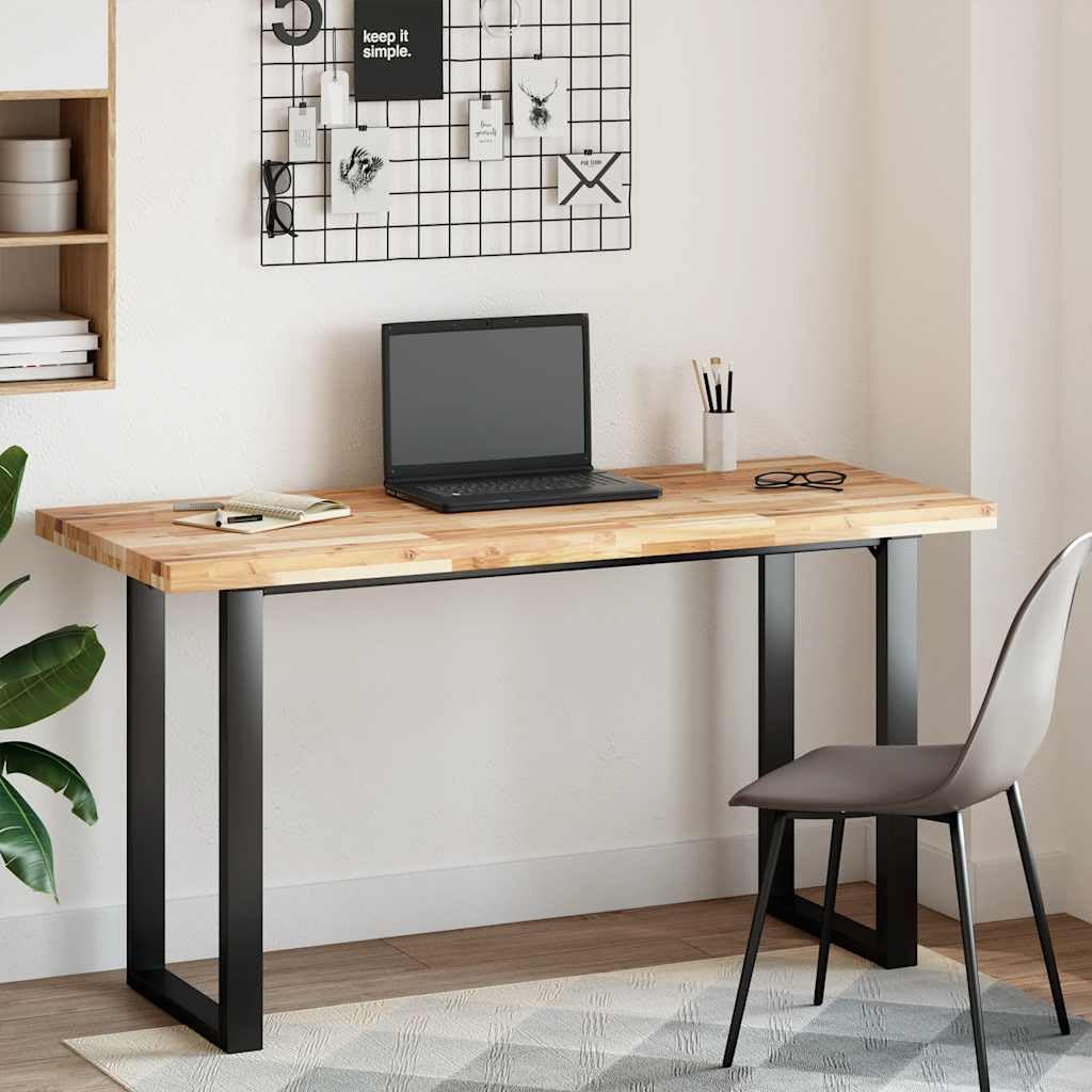 Rechteckige Tischplatte 140x60x4 cm aus massiver Akazie, unbehandelt, geeignet für Esstische, Bistrotische, Couchtische, Küchen, Wohnzimmer, Garten, DIY, Renovierung, Zubehör