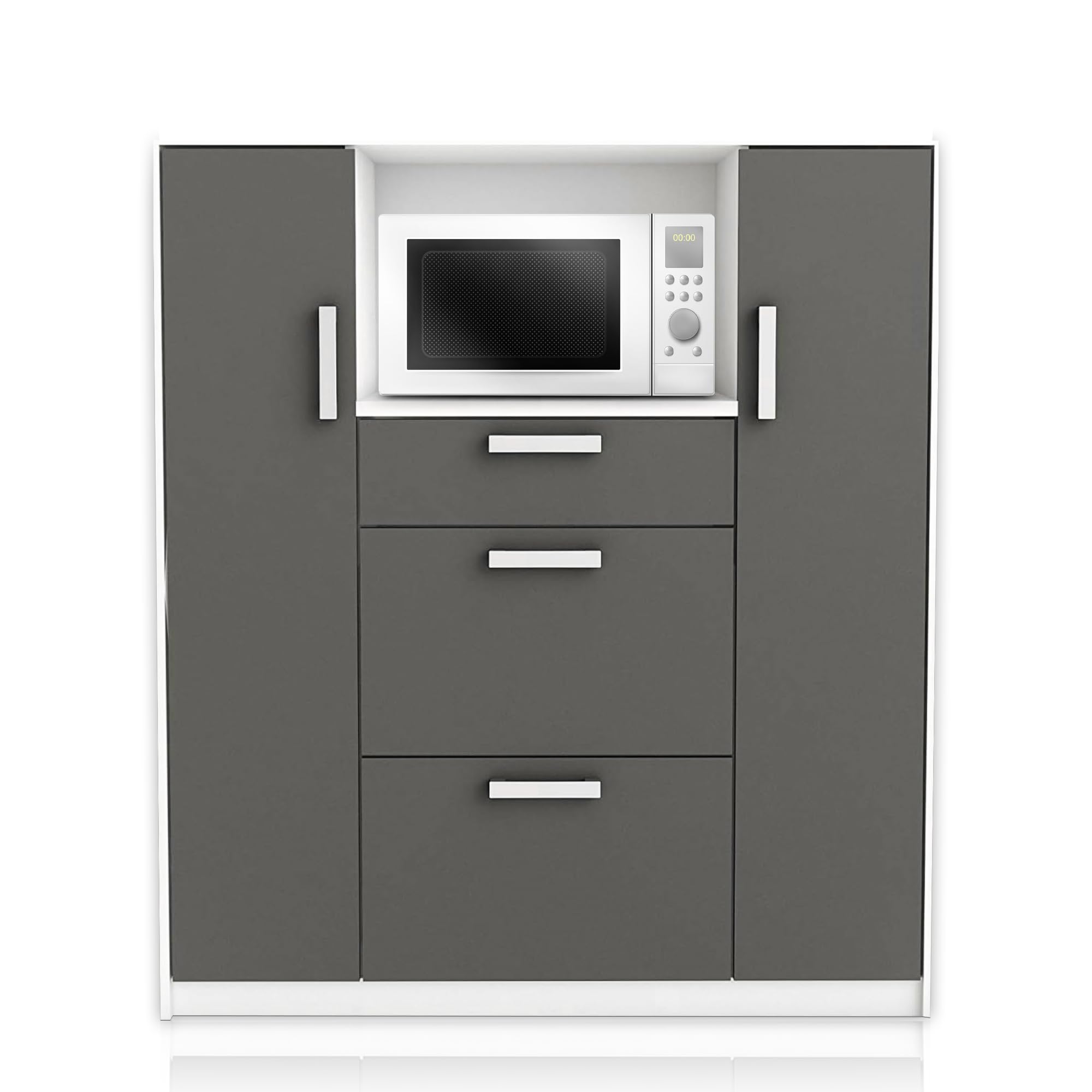 habeig Küchenschrank, küchenmöbel, Singleküche, Küchenregal, Küchenzeile, Schrank, 68kg! schwer, Küche, 40Tx116Bx133H cm, #8540