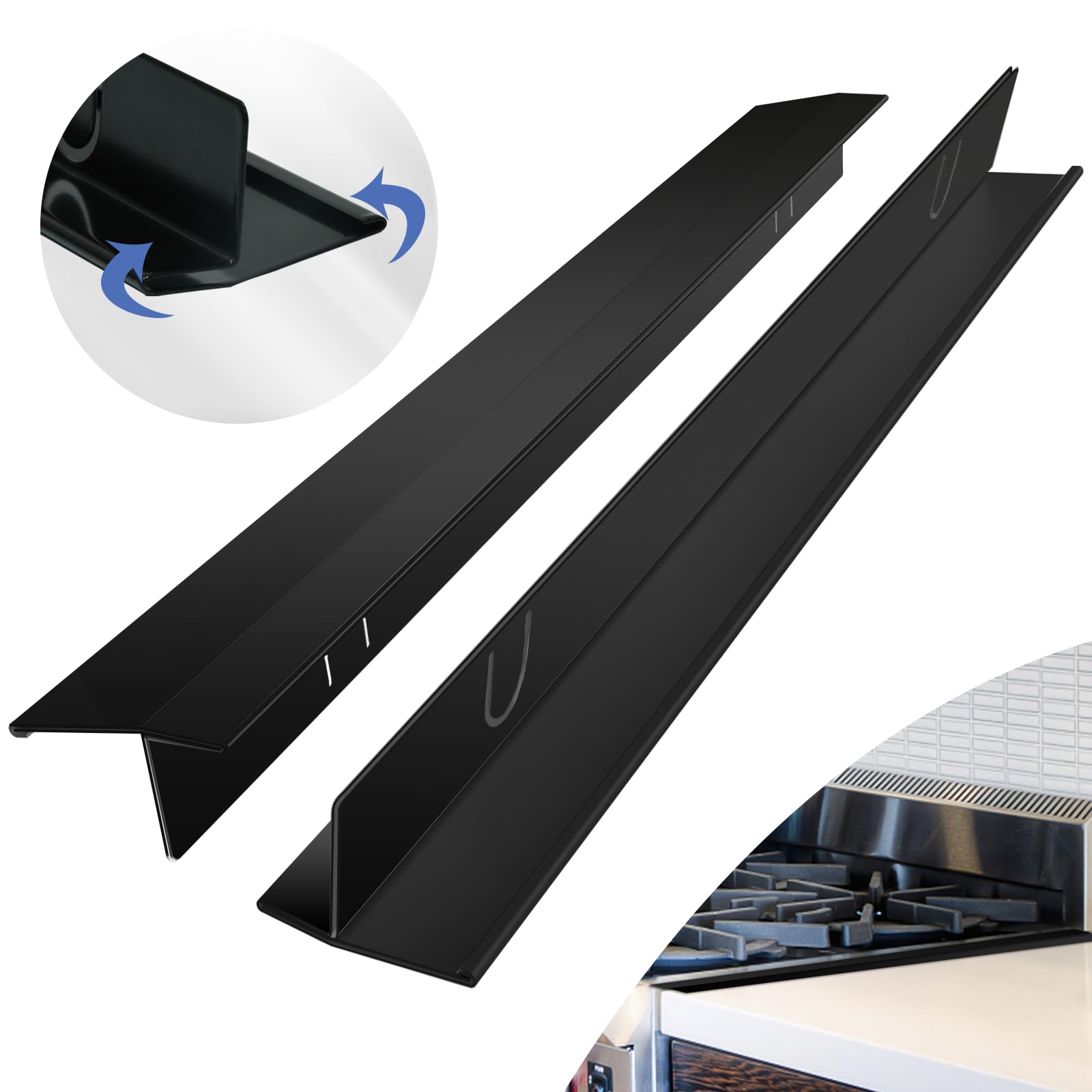 Stove Gap Covers Stainless Steel 2 Packs, 13.7727.55 Inch Adjustable