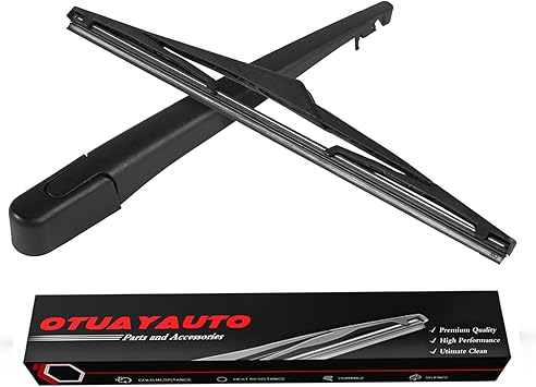 OTUAYAUTO Rear Windshield Wiper Arm Blade Set - Replacement for Nissan Kicks 2017-2023 - Factory Style Back Wiper Cover Accessories Assembly for Rear Window