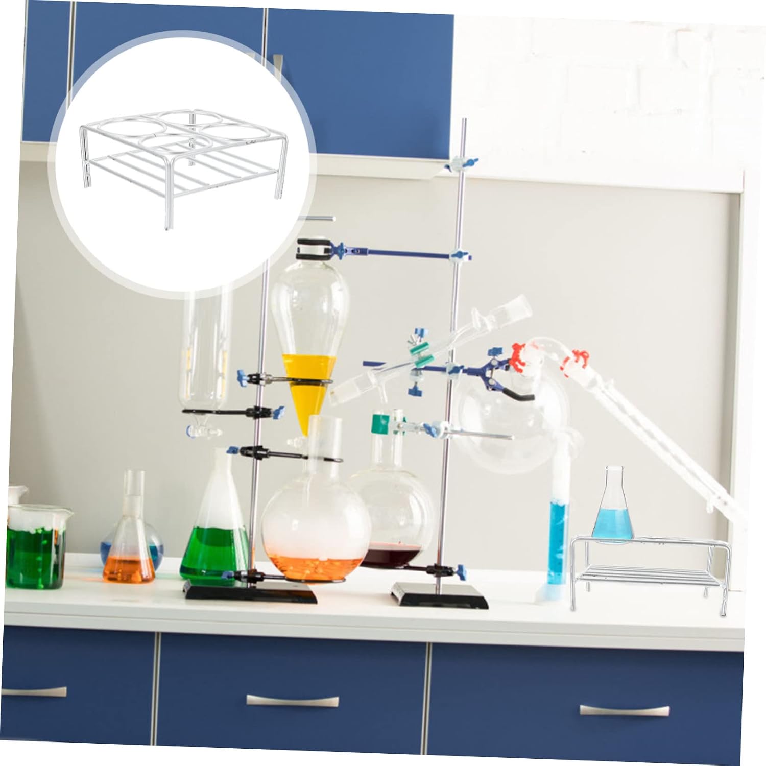 Practical Lab Crucible Stand Holes Utility Shelf Crucible Base Rack Chemical Storage