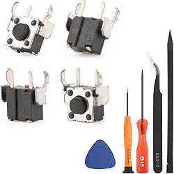 Interruptor tátil de 4 peças para Gameboy Advance SP L R Botão de gatilho de ombro para GBA SP Micro Switch Acessórios de substituição com ferramentas de reparo