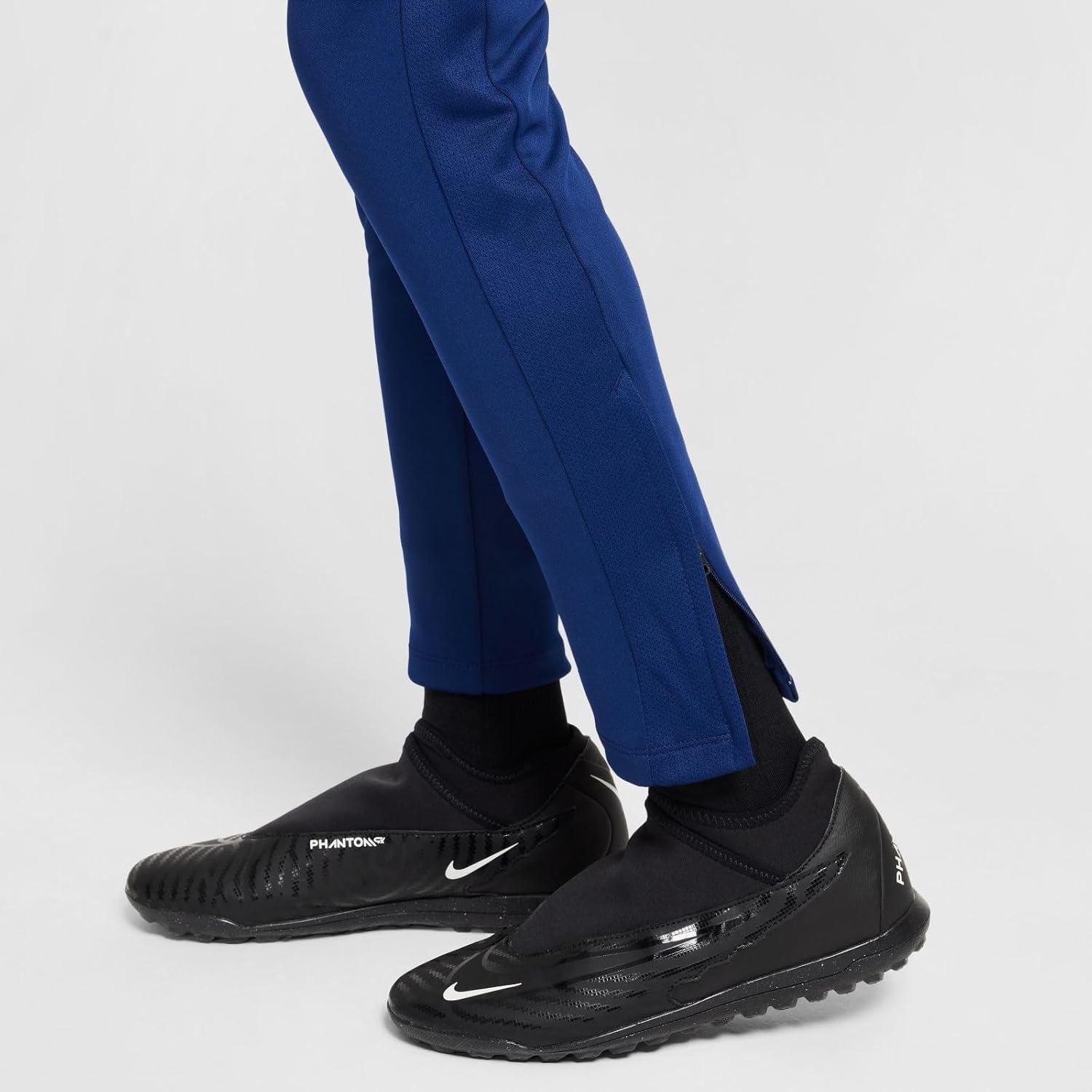 Nike Academy Big Kids' Dri-FIT Soccer Pants (HJ3720-492, Blue Void/Black/Blue Void/Orange Pulse) Size Large