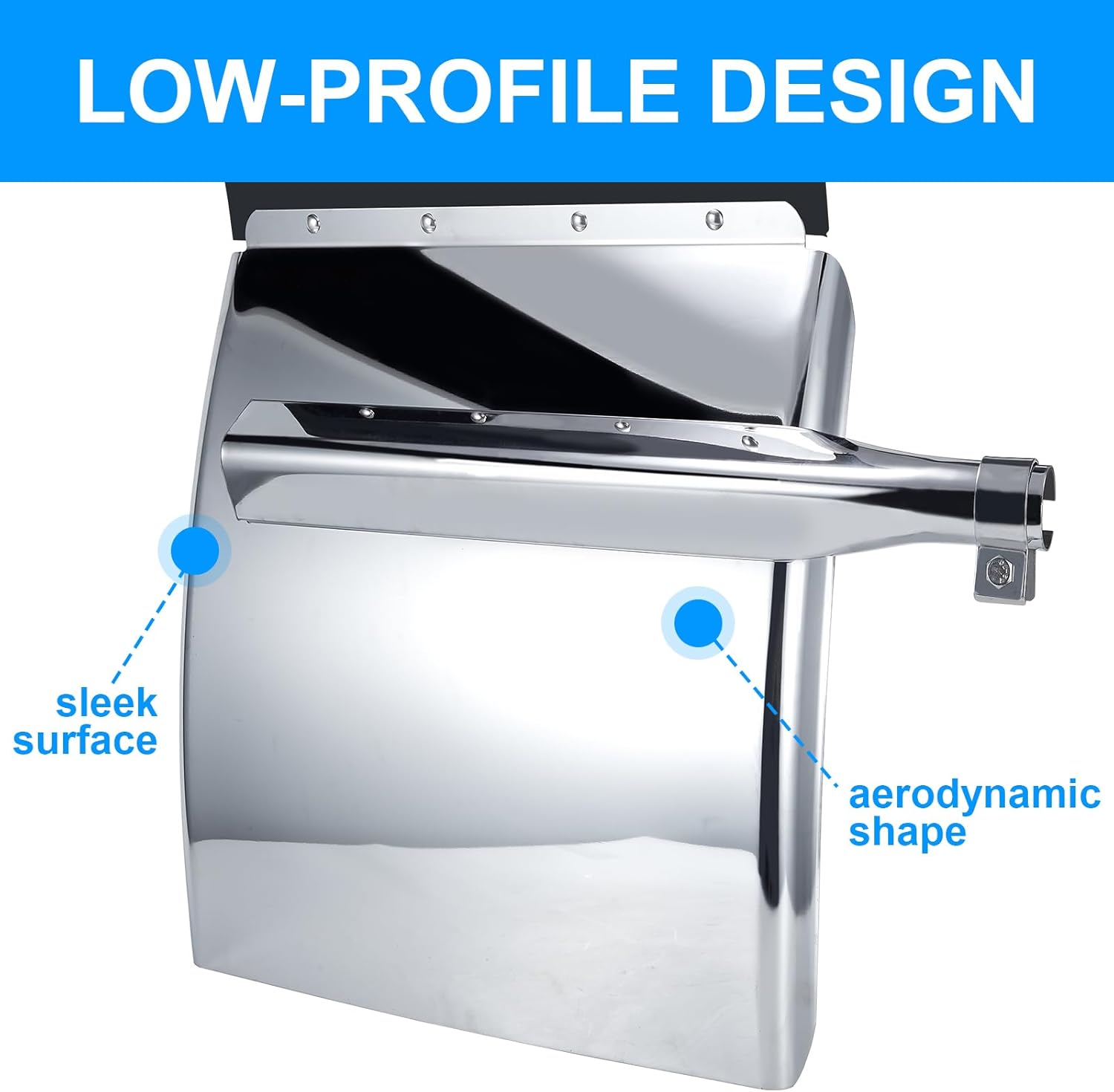 Heavy Duty Quarter Fender For Semi Truck & Trailers 24"x24" Universal Fit | Stainless Steel | Easy Bolt-On Installation, 1 Set (Triangle)