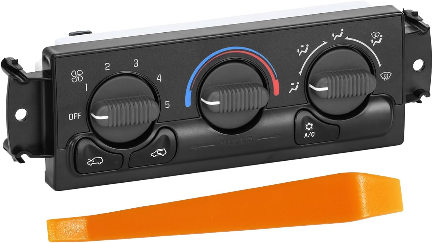 599-266 Front Climate Control Module Panel for GMC Sierra， for Chevy Silverado 1999-2002,/15054697/15753264/19244873/9361355 Heater A/C Control Switch Air Conditioning Climate Control Module