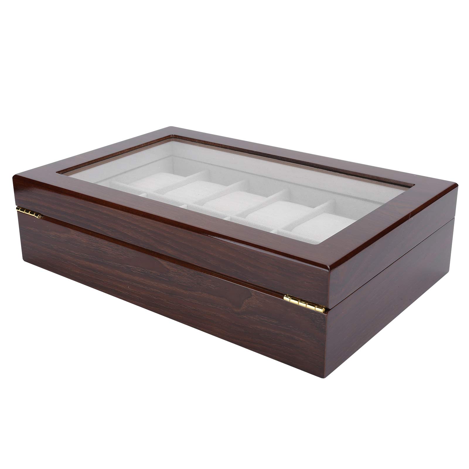 Boîte de rangement en bois pour montres, 12 compartiments