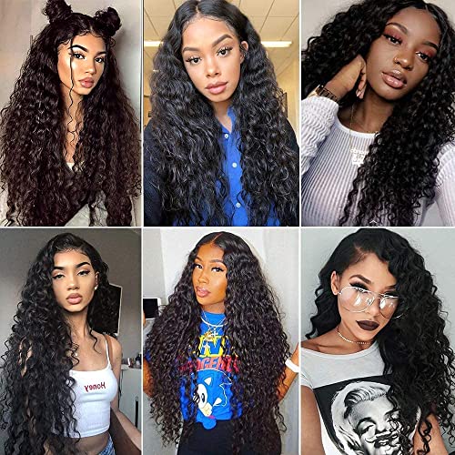 Poghes 13X6 Water Wave Lace Front Wigs Human Hair 150% Density Hd Lace Front Wigs Human Hair Pre Plucked Wigs For Black Women Human Hair Deep Wave Lace Front Wigs Human Hair With Baby Hair (24 Inch) #TOP5