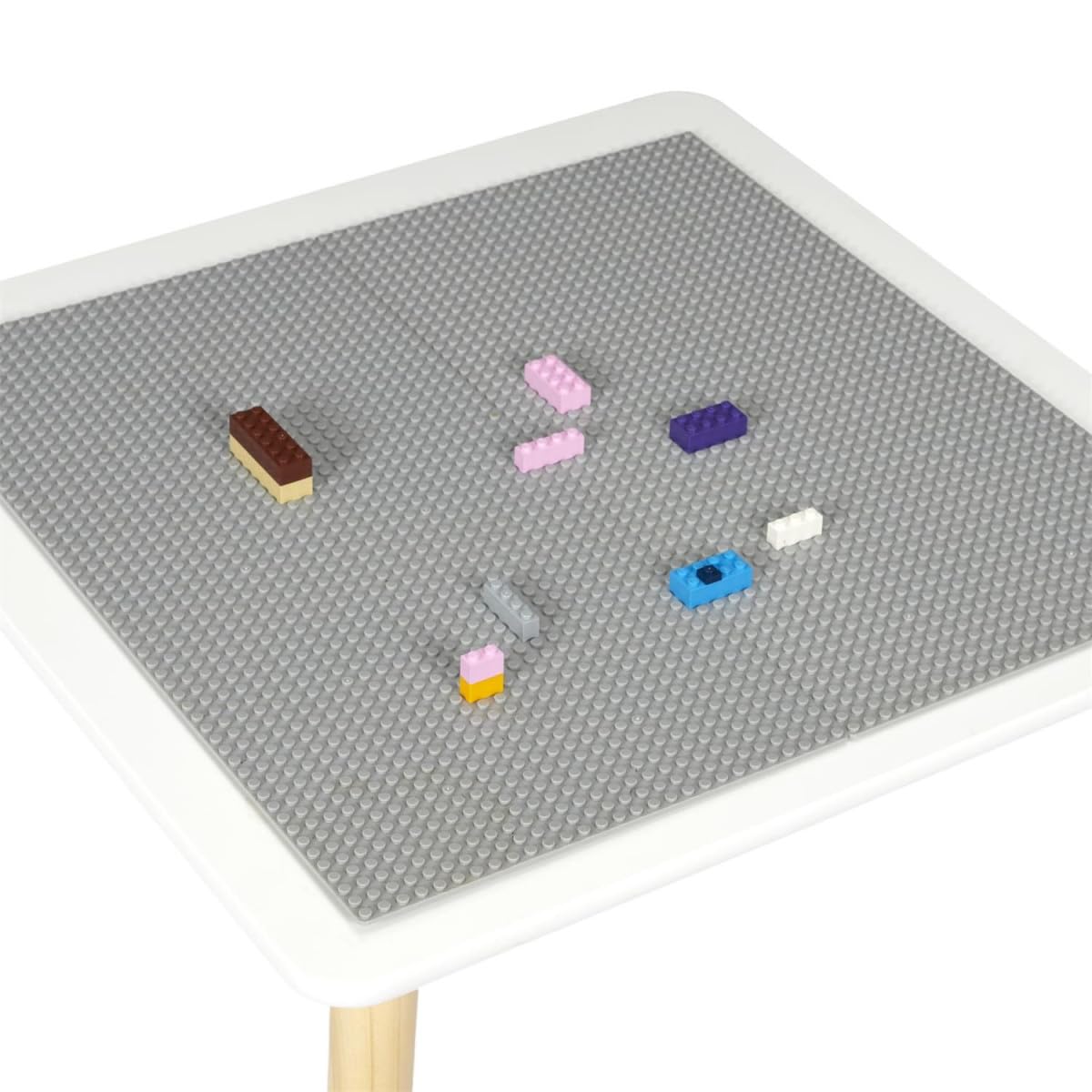 Paris Prix Table de Jeu Enfants Brique 52cm Gris & Naturel