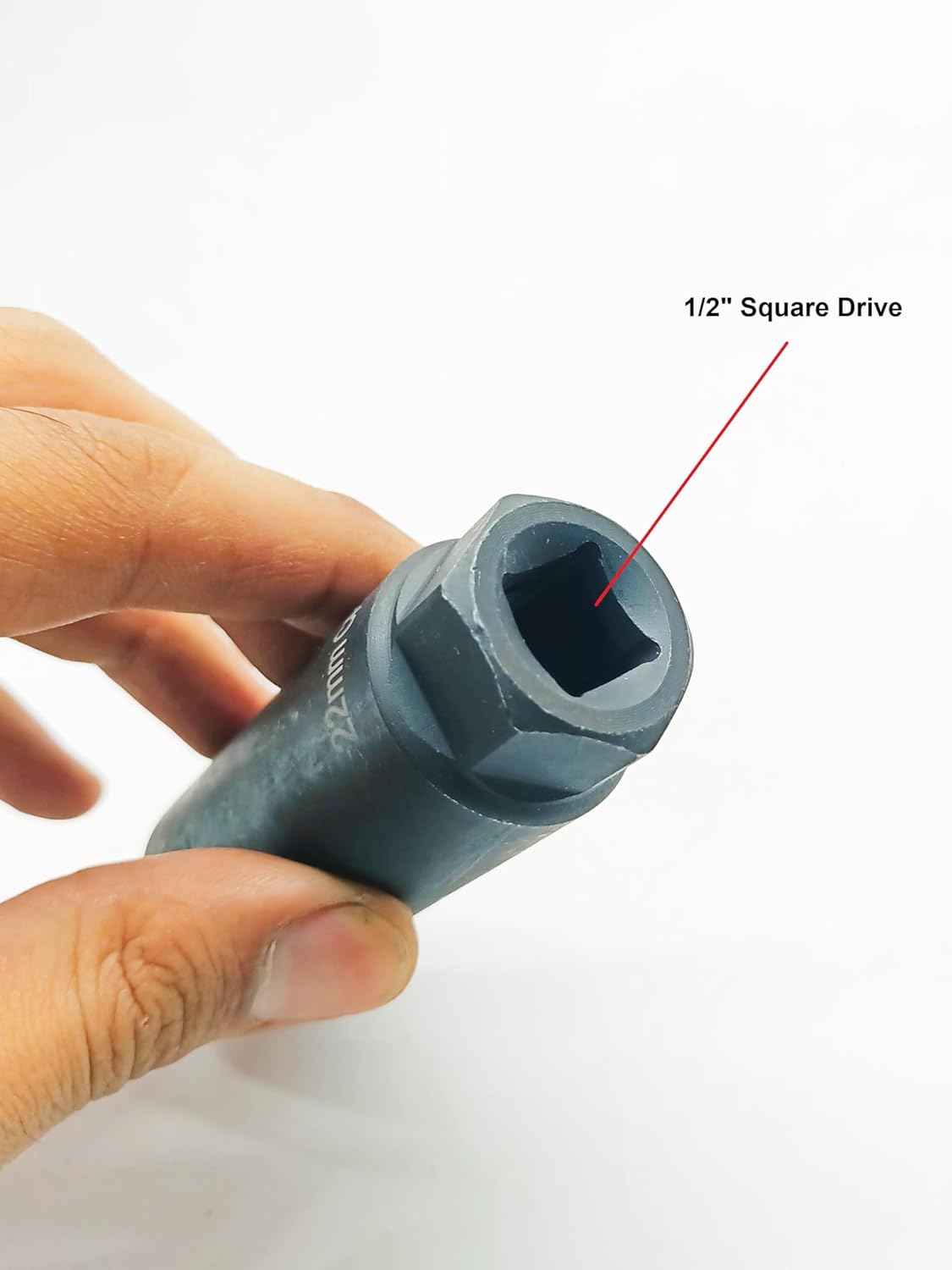 22mm Oxygen Sensor Socket with Side Wire Cutout, 1/2in Square Drive x 7/8in (22mm) 6-Point, O2 Sensor Wrench Removal Tool-Universal for Most Models of Cars