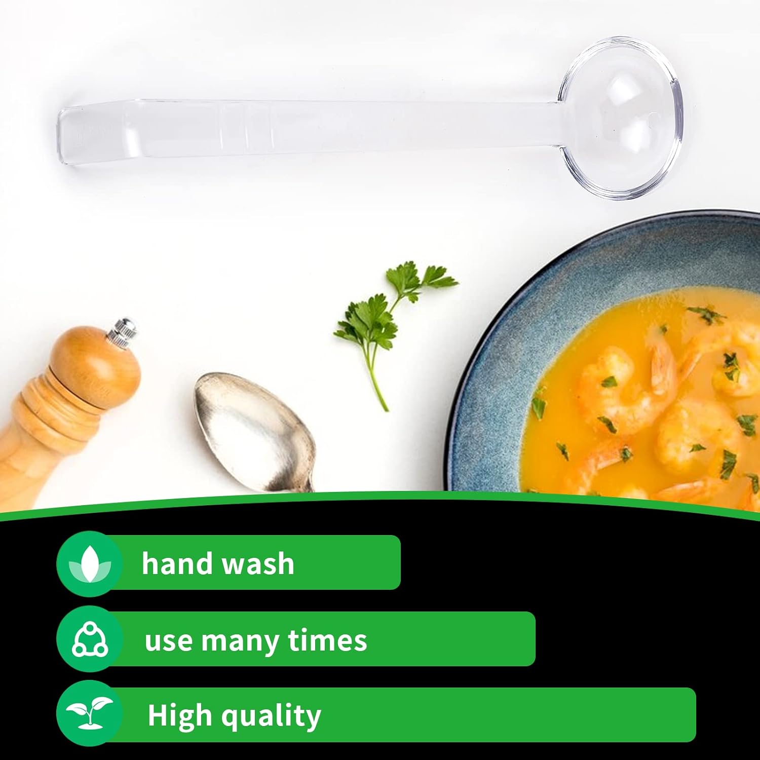 pieces 7 Inches 1 oz Clear Small Ladles Mini Ladle for Sauce Long