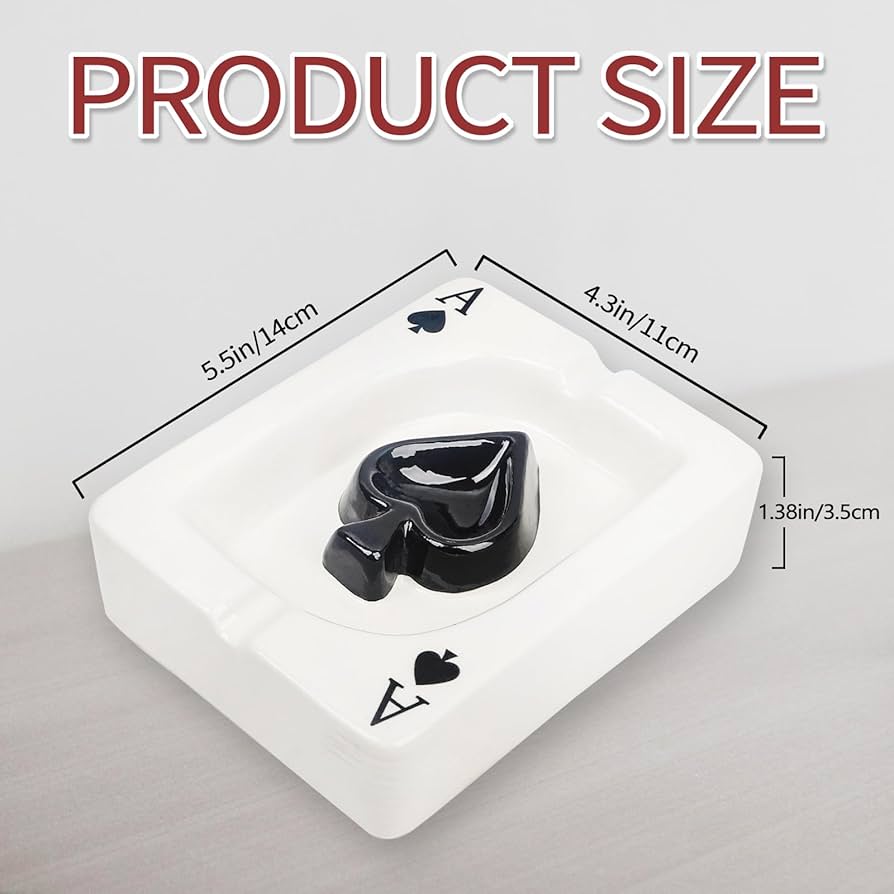 Amazon.com: Ashtray, Decorative Ceramic Poker Ash Tray for