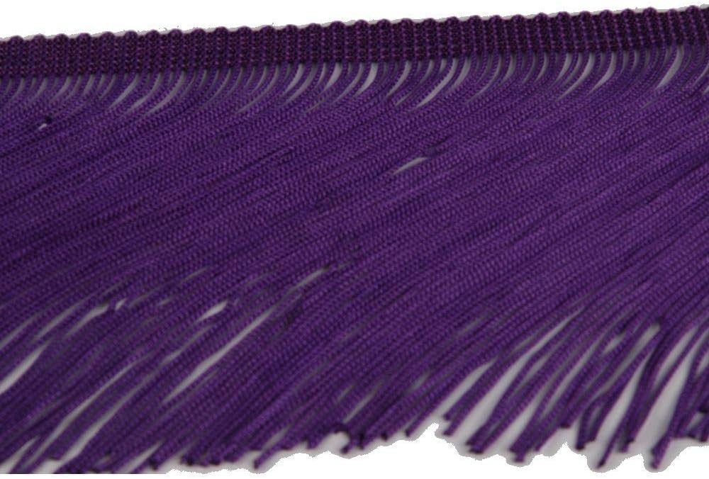 10yards of 12'' Width Fringe Trim Tassel Sewing on Clothing (Purple)