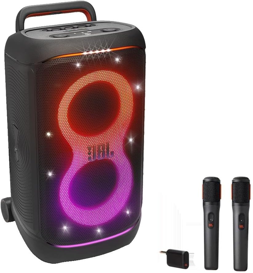 JBL PARTYBOX 520 Portable Speaker Karaoke Bundle with Digital Wireless Microphone System