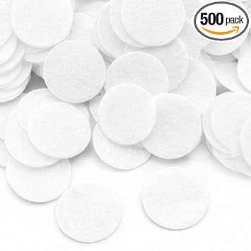 Microdermabrasion Filters 15mm Nonwoven Replacement Discs White Round Filter Pads for Professional Microdermabrasion Machine, Durable Non-Woven Fabric Filters 500 Pieces, 0.59 inch