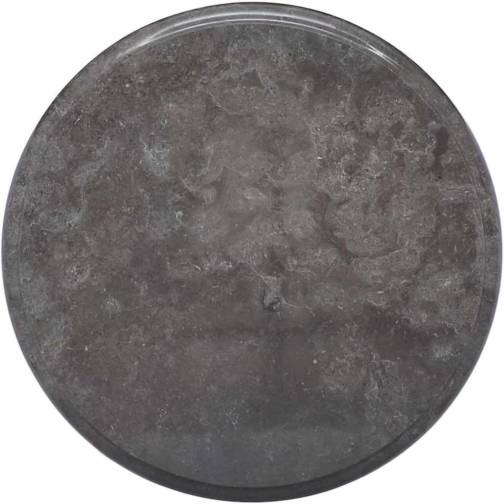 Black Marble Table Top 15.7in Round Natural Stone Dining or Coffee Surface 1in Thick Easy Care for Living Room Bedroom Patio