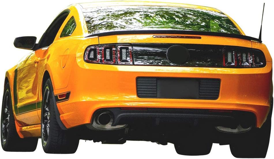 FREEMOTOR802 Compatible with 2013-2014 Ford Mustang V6 & GT Rear Bumper Diffuser, Unpainted Black PP Spoiler