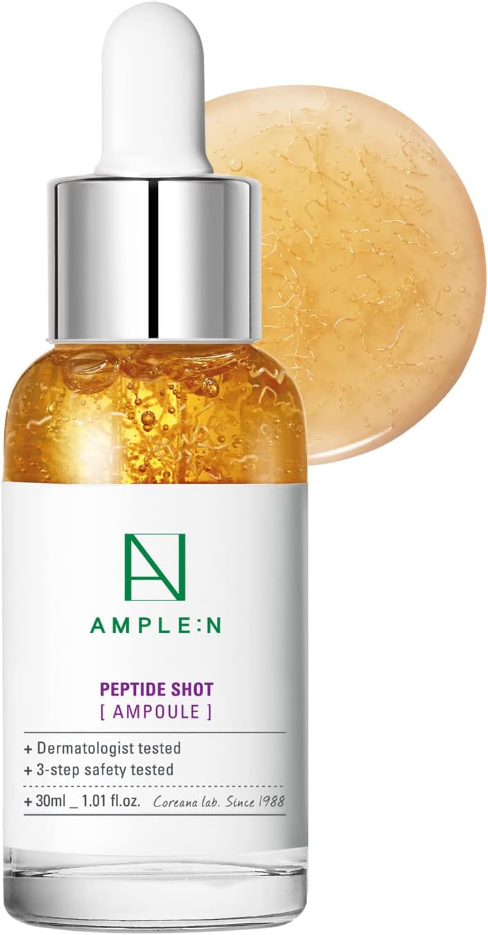 (Peptide Shot Ampoule 30ml) - [AMPLE:N] Peptide Shot Ampoule 1.01 fl. oz. (30ml) - Visible Elasticity Care with Highly Concentrated Peptide Thread, Anti Wrinkle & Powerful Moisture Circulation, You...