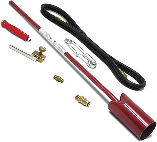 VT 3-30 SVC Heavy Duty Propane Vapor Torch Kit with Squeeze Valve – Flame Weeds Thaw Pipes Remove Paint Sterilize Metal - Made In USA